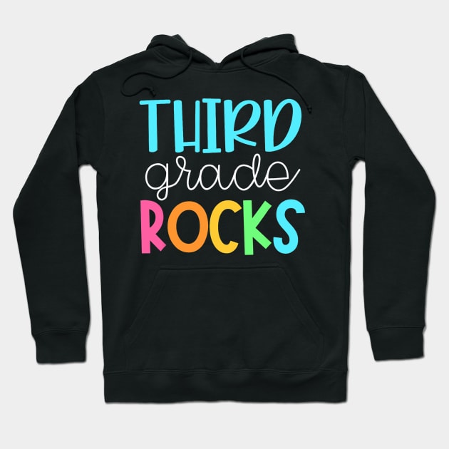 Third Grade Teacher Team Shirts - 3rd Grade Rocks Hoodie by JensAllison